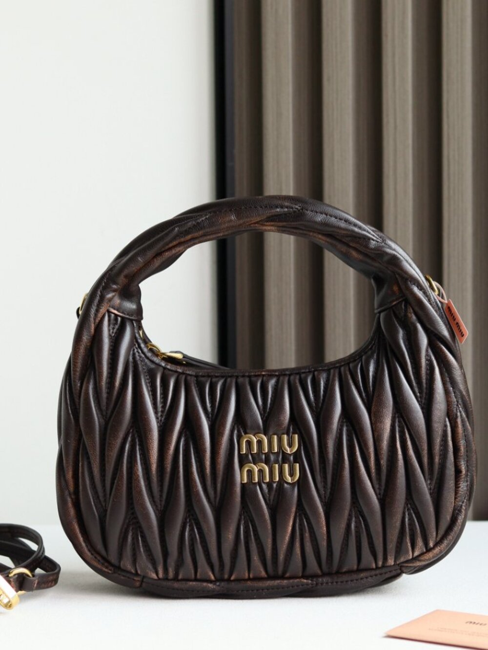 Miu Miu Wander Matelassé Small Hobo Bag